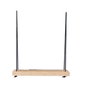 Hanah Home Estantería de Pared de Madera de Abeto en Nogal con Detalles de Cuerda
